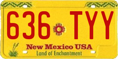 NM license plate 636TYY