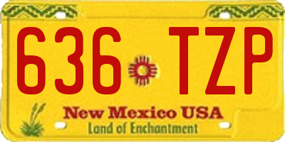 NM license plate 636TZP