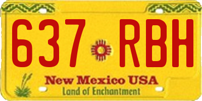 NM license plate 637RBH