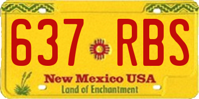 NM license plate 637RBS