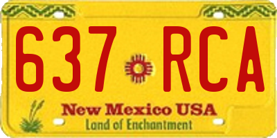 NM license plate 637RCA