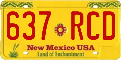 NM license plate 637RCD