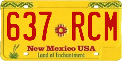 NM license plate 637RCM