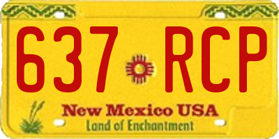 NM license plate 637RCP