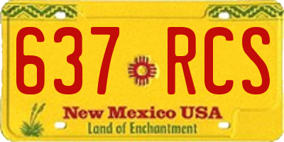 NM license plate 637RCS