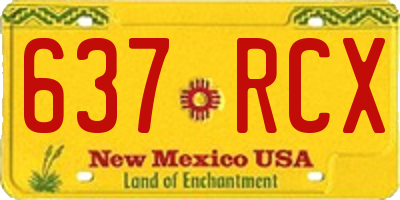 NM license plate 637RCX
