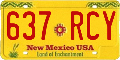 NM license plate 637RCY