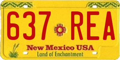 NM license plate 637REA
