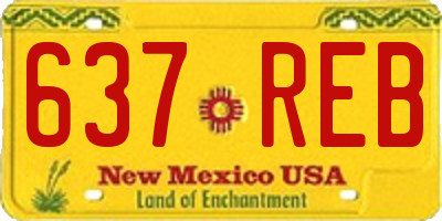 NM license plate 637REB