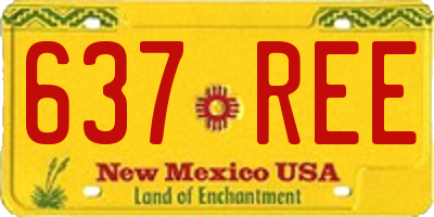 NM license plate 637REE