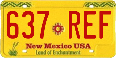 NM license plate 637REF