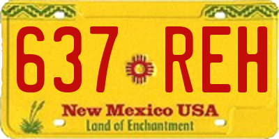 NM license plate 637REH