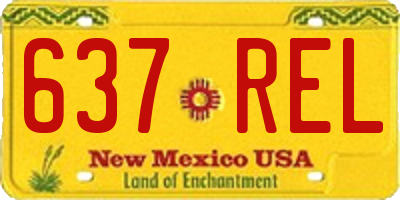 NM license plate 637REL