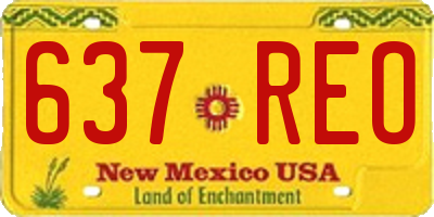 NM license plate 637REO