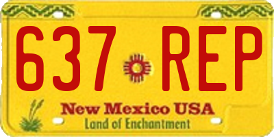 NM license plate 637REP