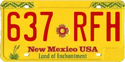 NM license plate 637RFH