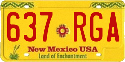 NM license plate 637RGA