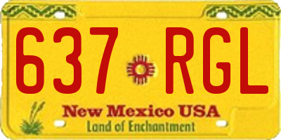 NM license plate 637RGL