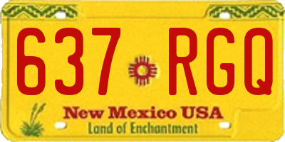 NM license plate 637RGQ