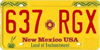 NM license plate 637RGX