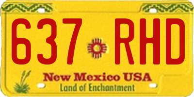 NM license plate 637RHD