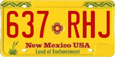 NM license plate 637RHJ
