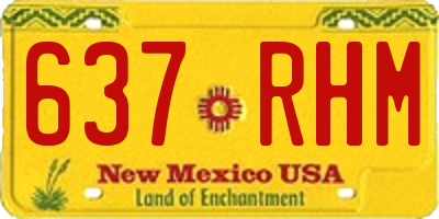 NM license plate 637RHM