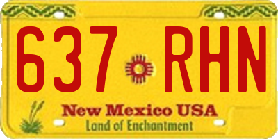 NM license plate 637RHN