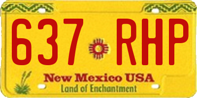 NM license plate 637RHP