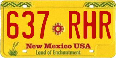 NM license plate 637RHR