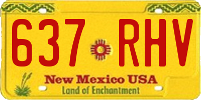 NM license plate 637RHV