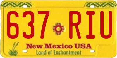 NM license plate 637RIU