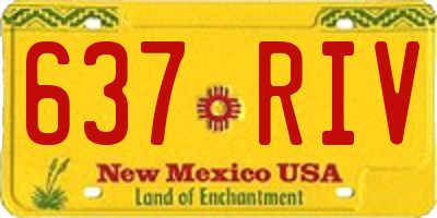 NM license plate 637RIV