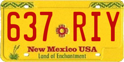 NM license plate 637RIY