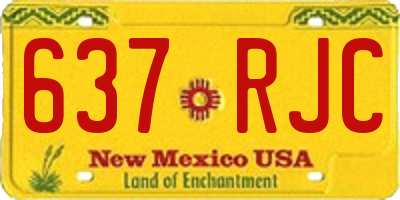 NM license plate 637RJC