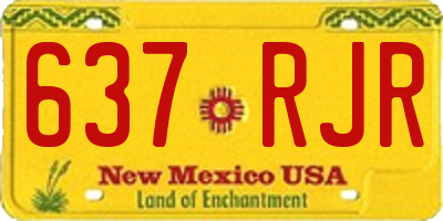 NM license plate 637RJR