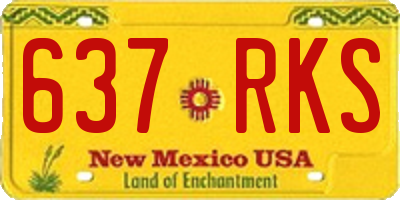NM license plate 637RKS