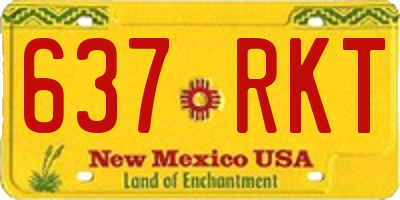 NM license plate 637RKT