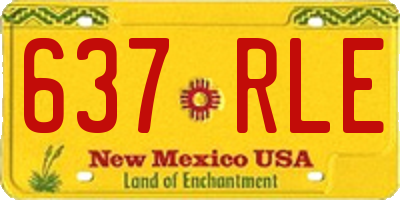 NM license plate 637RLE