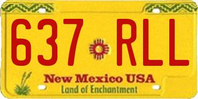 NM license plate 637RLL