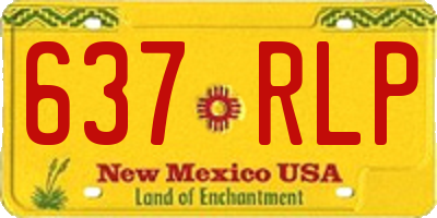 NM license plate 637RLP