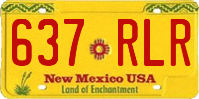 NM license plate 637RLR