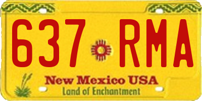 NM license plate 637RMA