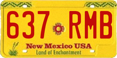NM license plate 637RMB