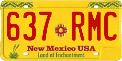 NM license plate 637RMC