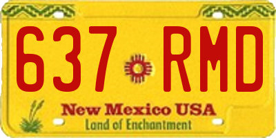 NM license plate 637RMD