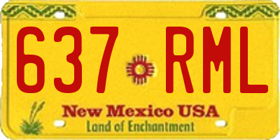 NM license plate 637RML