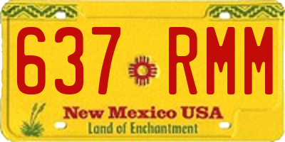 NM license plate 637RMM