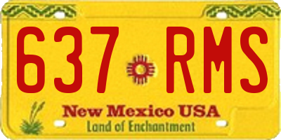 NM license plate 637RMS
