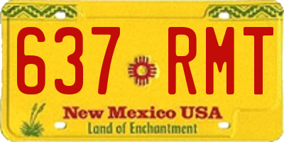 NM license plate 637RMT